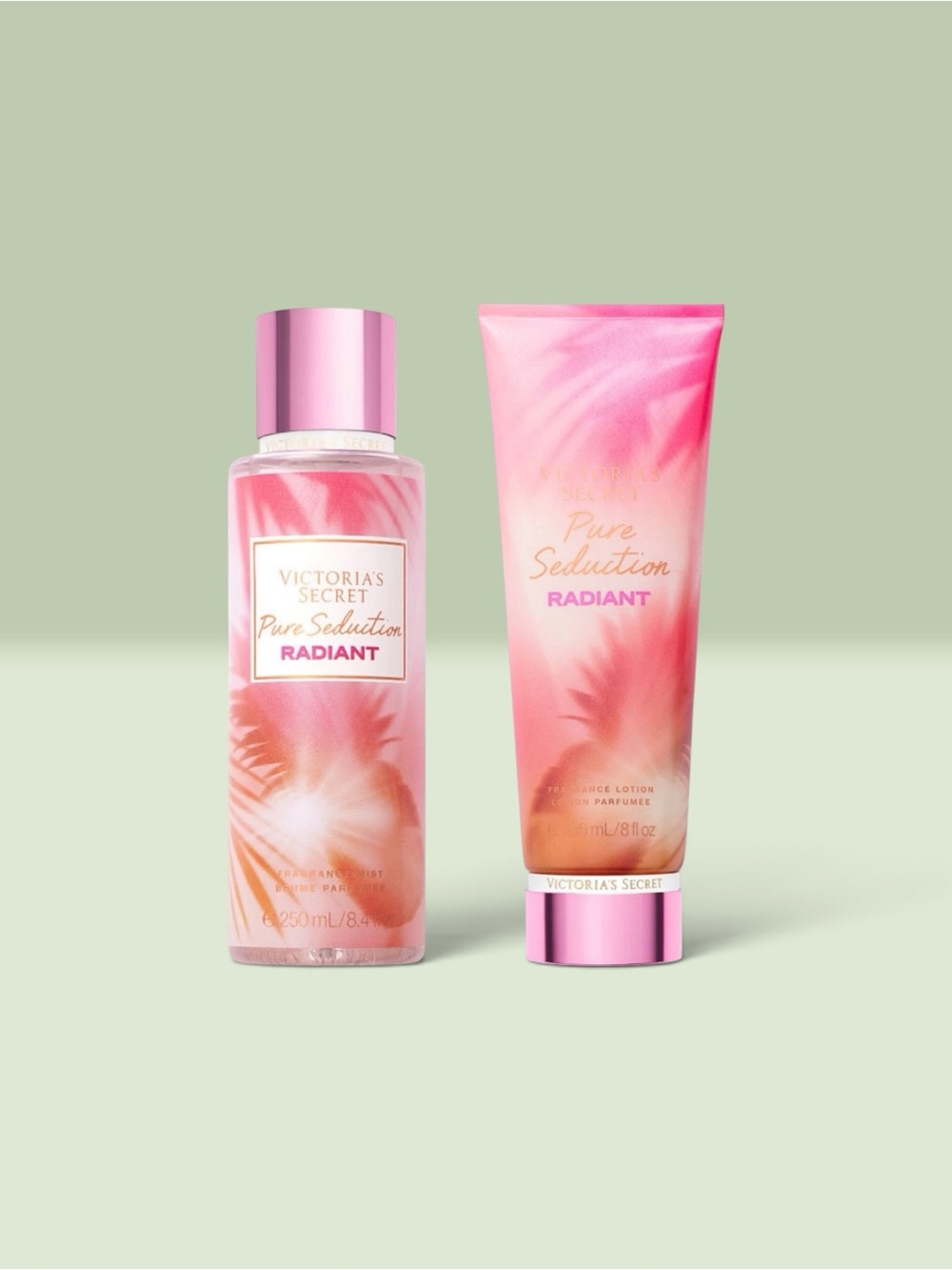 Victoria's Secret PURE SEDUCTION RADIANT Fragrance Mist and Lotion